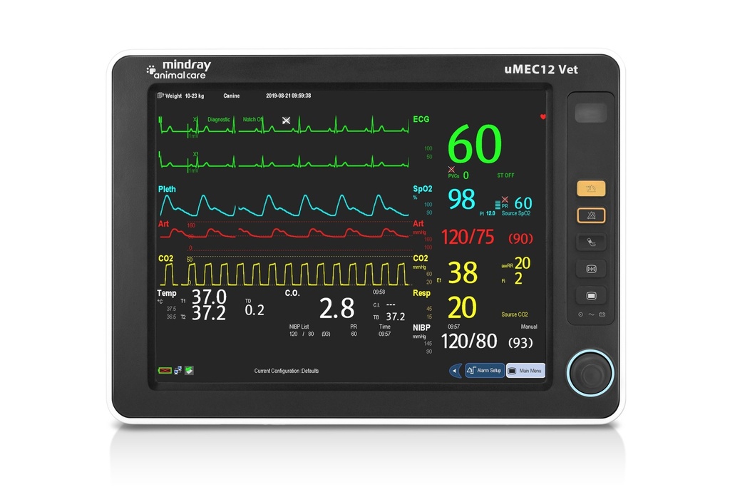 Mindray uMEC12 Vet — κτηνιατρικό μόνιτορ ασθενούς με οθόνη αφής