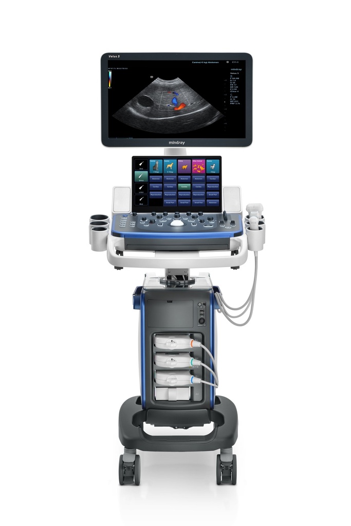 Cart-based VETUS 5 Ultrasound Mindray