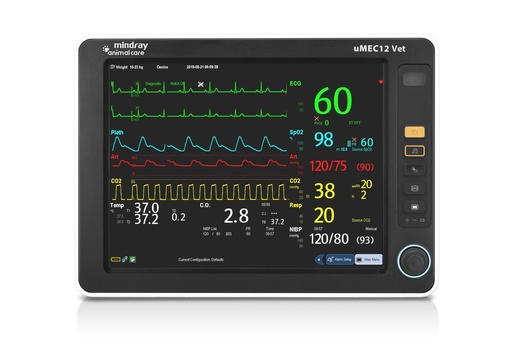 Mindray uMEC12 Vet — κτηνιατρικό μόνιτορ ασθενούς με οθόνη αφής
